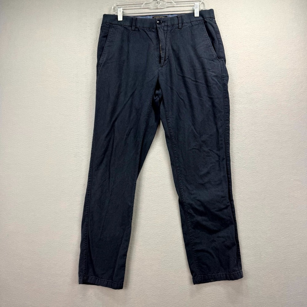 Banana Republic Kentfield Pants Men 33x32 Dark Navy Casual Classic Straight Leg